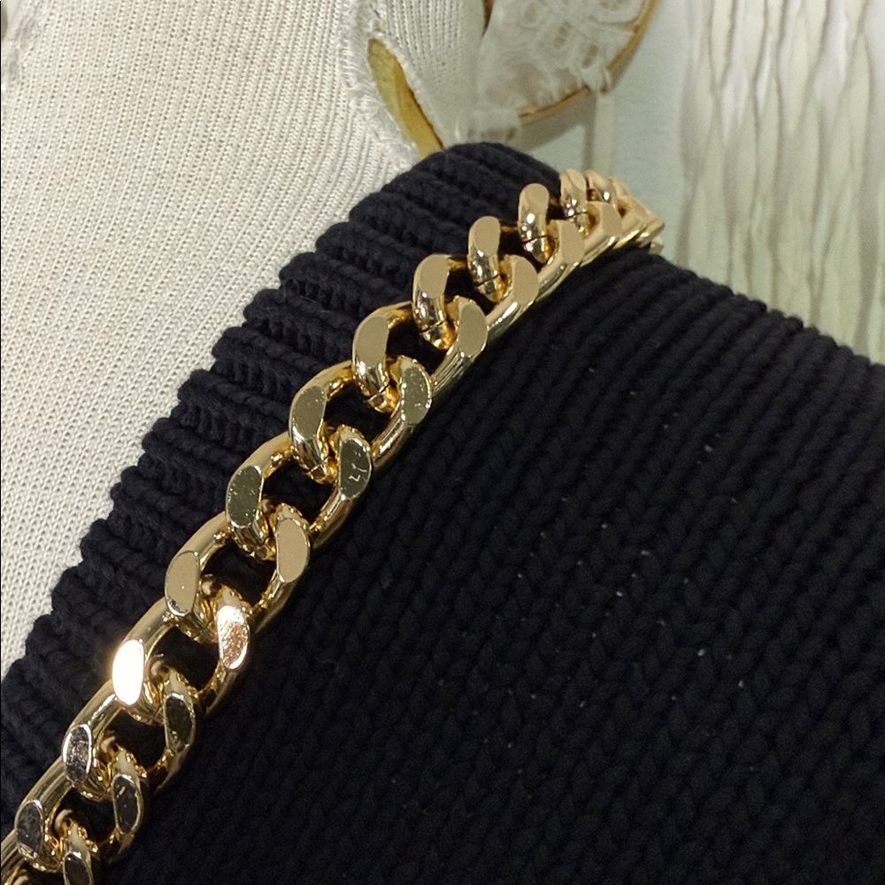 AJE Elle Chain Open Back Knit Jumper in Black Size XS - Picture 10 of 16